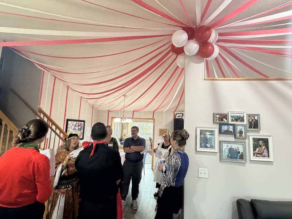 house decorated like a circus tent