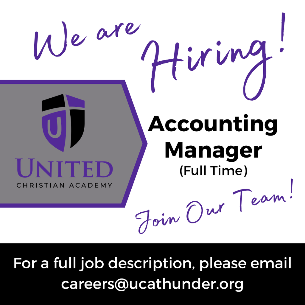 school logo with hiring notice