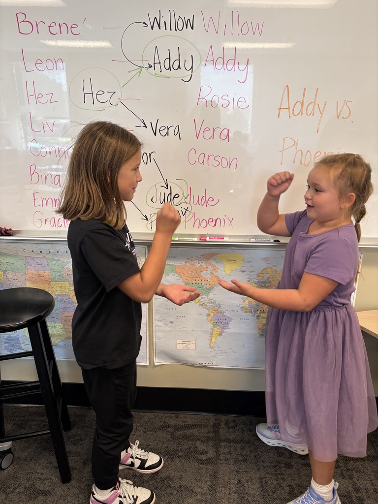 students playing rock, paper, scissors