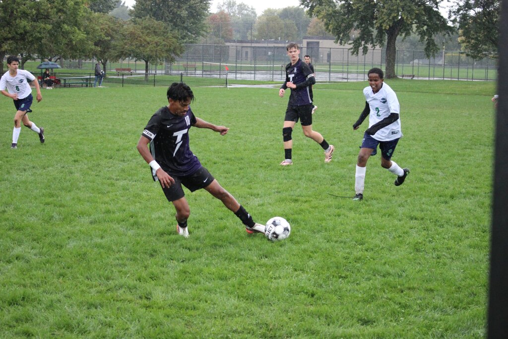 boys playing soccer