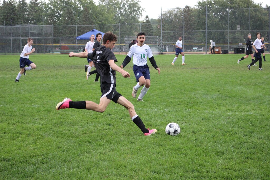 boys playing soccer