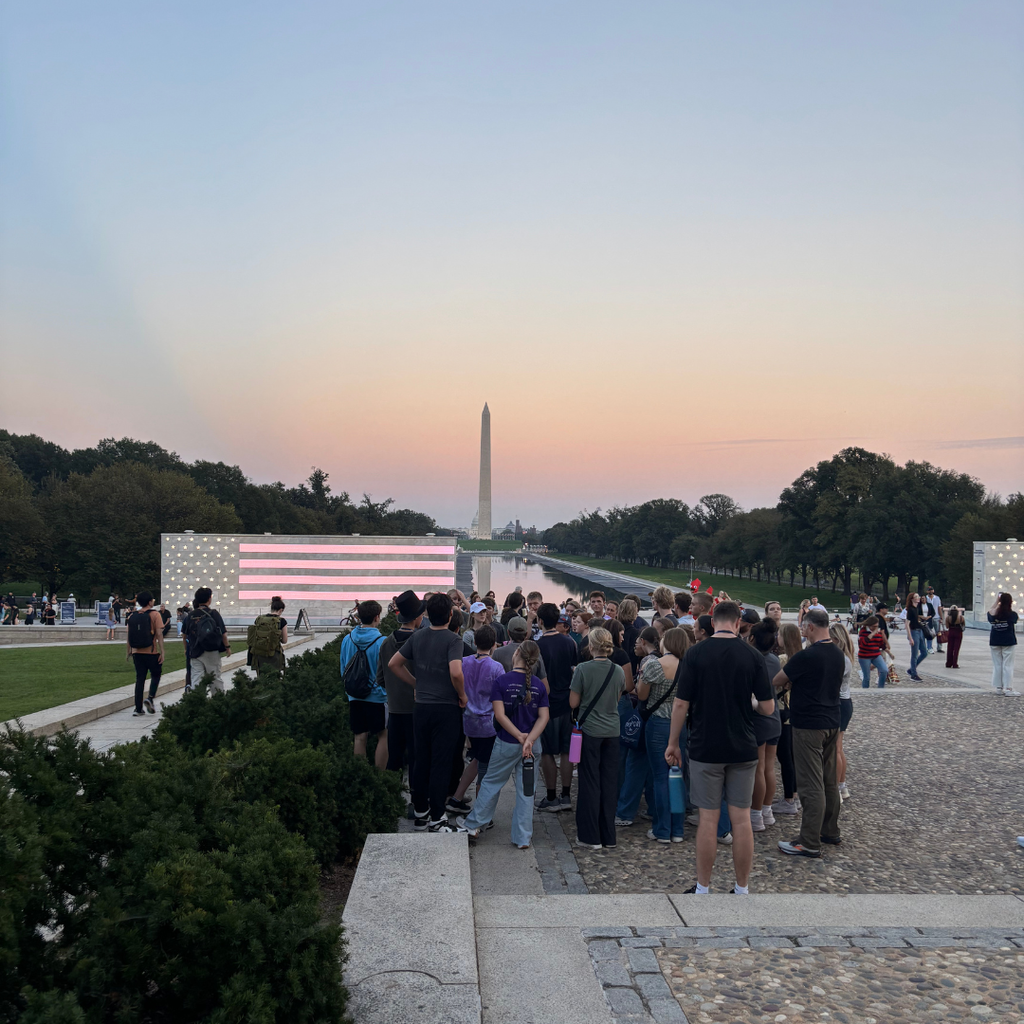 students on the national mall in DC