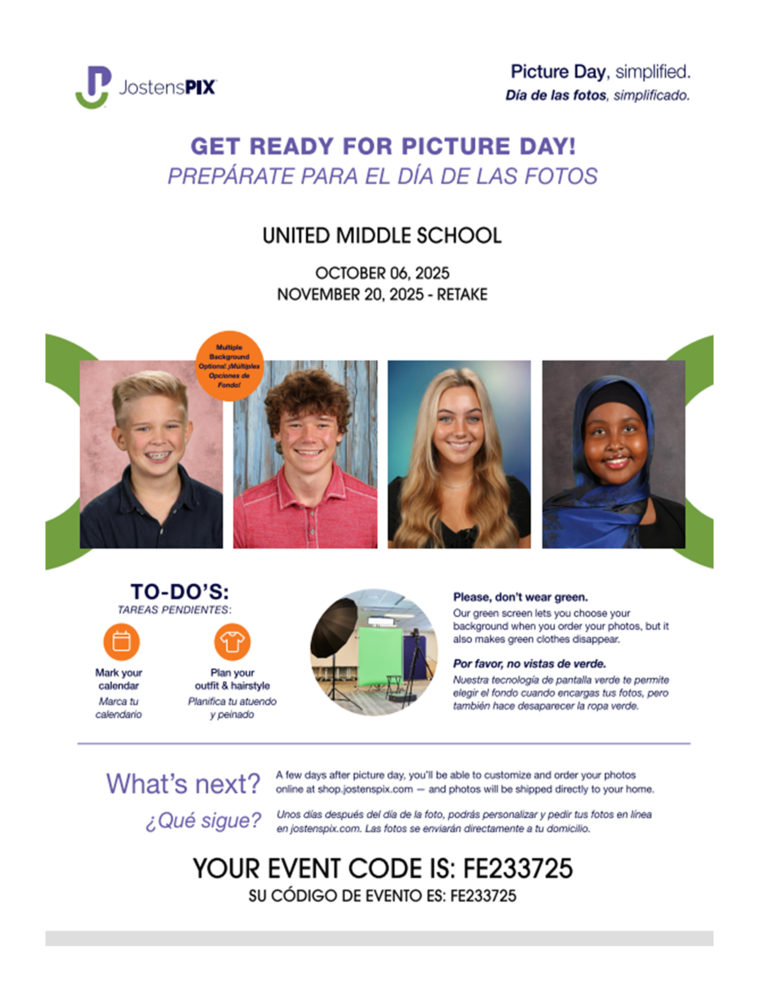 Middle School Picture Day