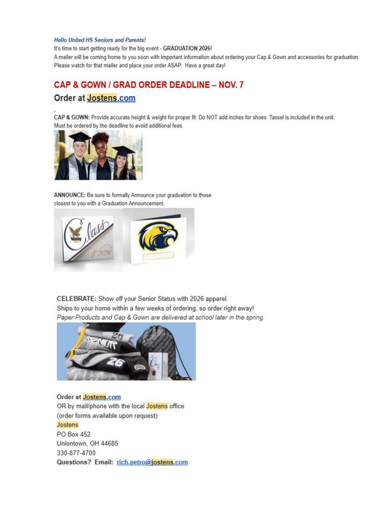 Seniors Cap & Gown Page 1