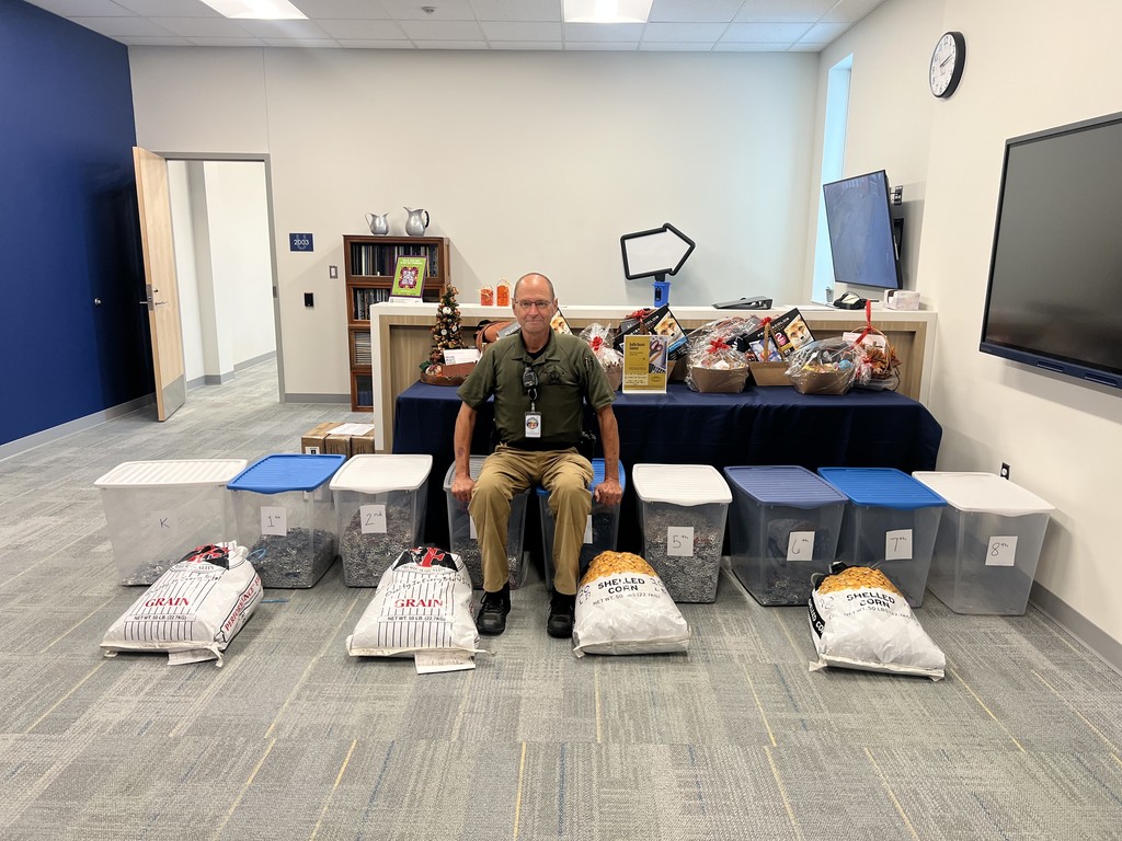 Office Tab Bailey with over 75 gallons of pop tabs collected.