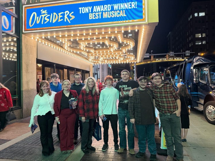 Mrs. Shannon Clunen and her 11th grade English class recently traveled to Cleveland, Ohio, for dinner and a show at Playhouse Square.