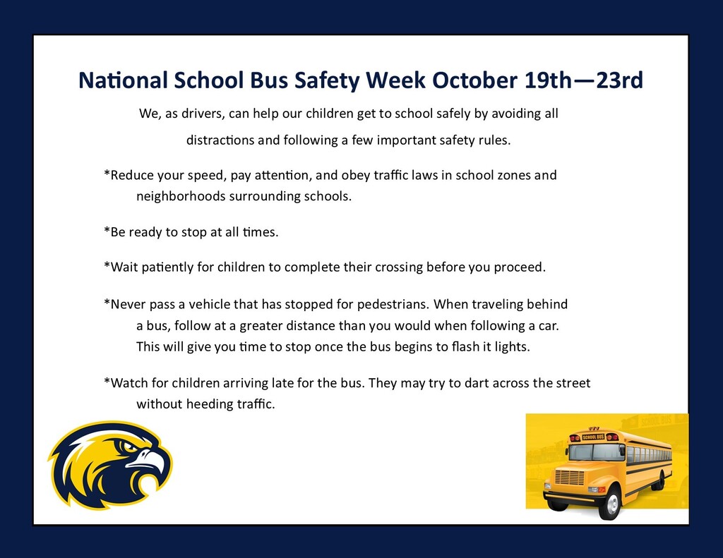 National School Bus Safety Week.