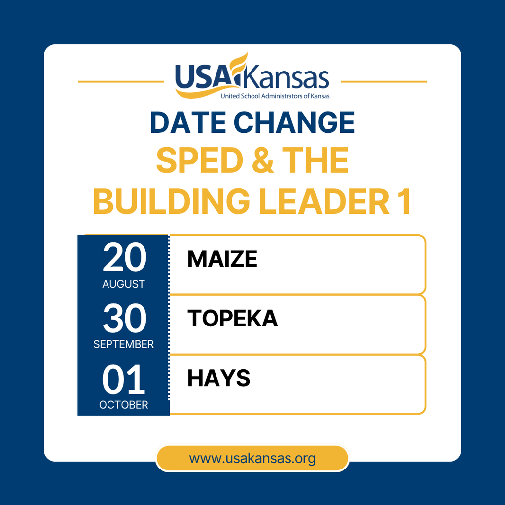SPED & the Building Leader Dates for Fall 2025