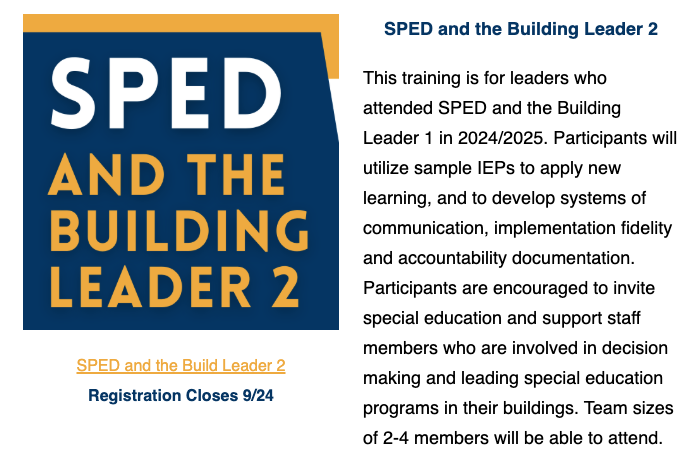 SPED & the Building Leader 2