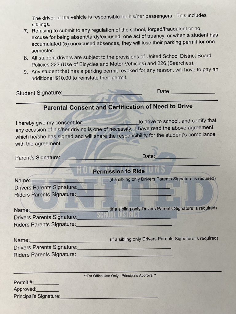 Student Driver Registration - Page 2