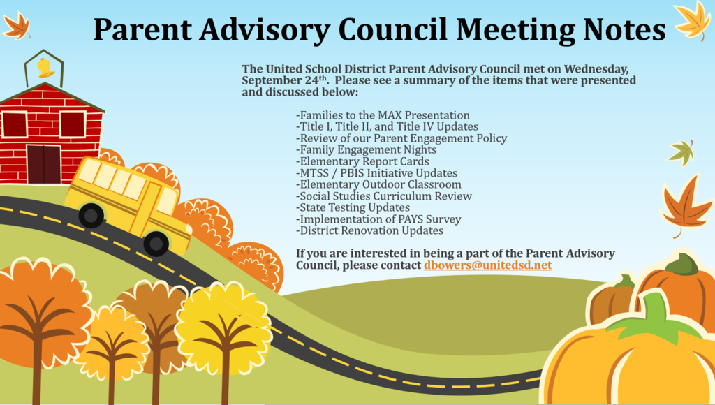Parent Advisory Council Meeting Notes
