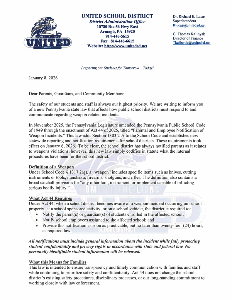 USD Annual Act 44 Notice 25-26 pg1