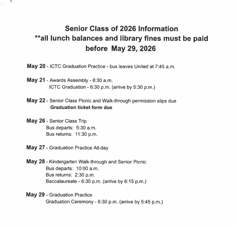 Senior Class of 2026 Information