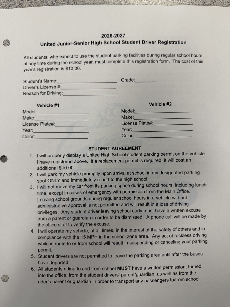 Student Driver Registration 2026-2027