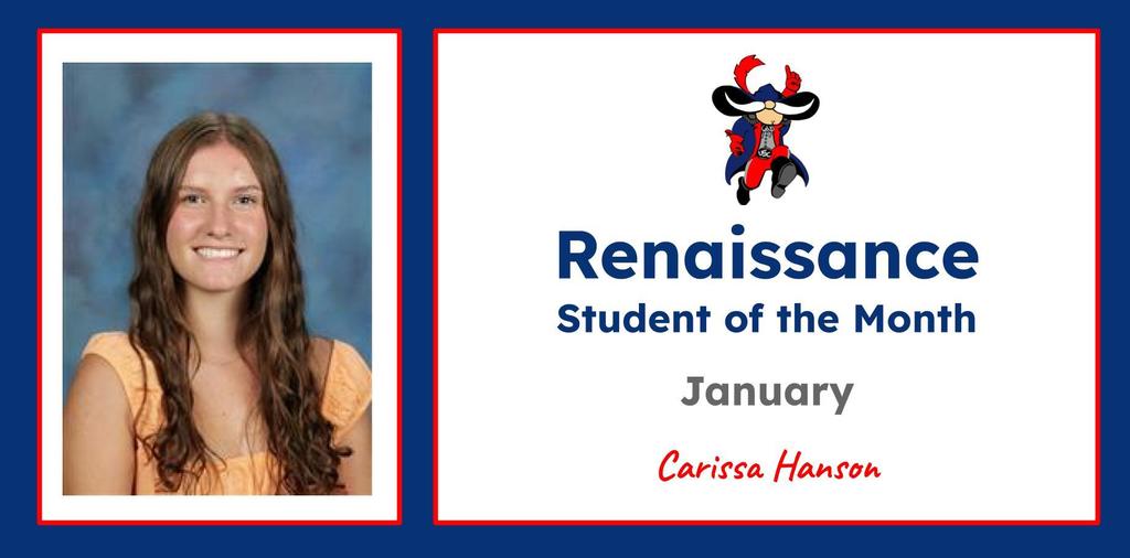 January Student of the Month Carissa Hanson