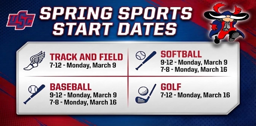 Spring Sports Start Dates