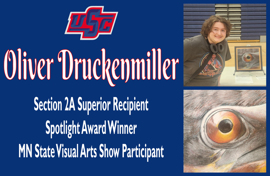 Oliver Druckenmiller Section 2A Superior Recipient Spotlight Award Winner MN State Visual Arts