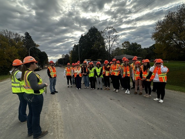 Students hear about the roads