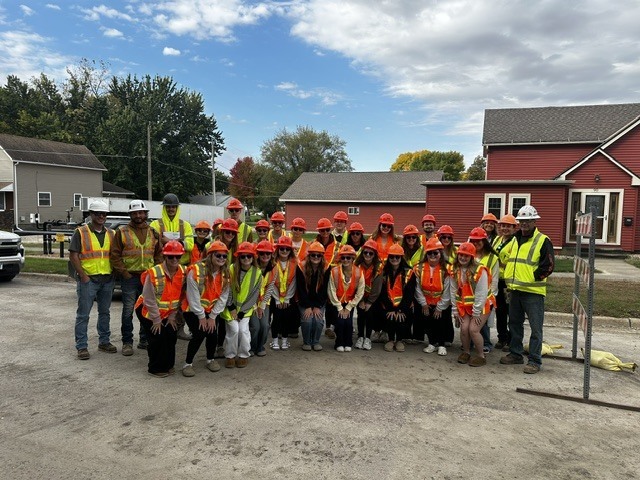 Students pose for a picture