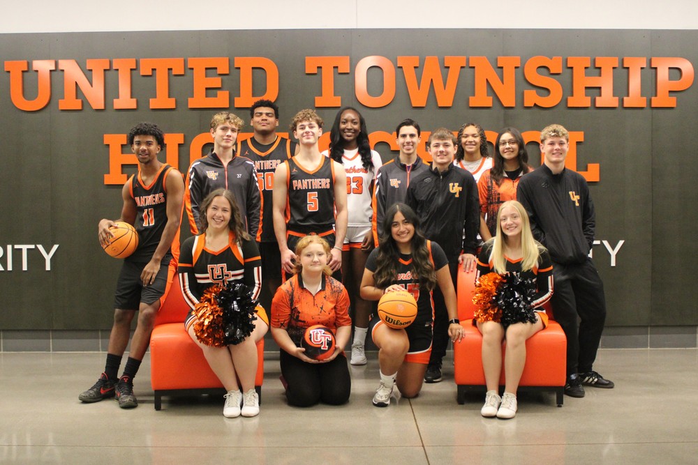Image of winter sport student-athletes including wrestlers, boys and girls basketball, bowling, cheerleading and swim.