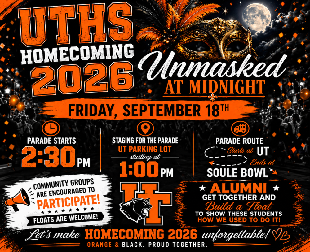 Flyer for Homecoming Parade.