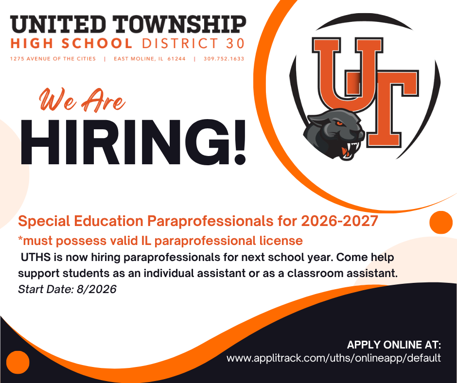 Hiring AD with UTHS Crest and panther head.