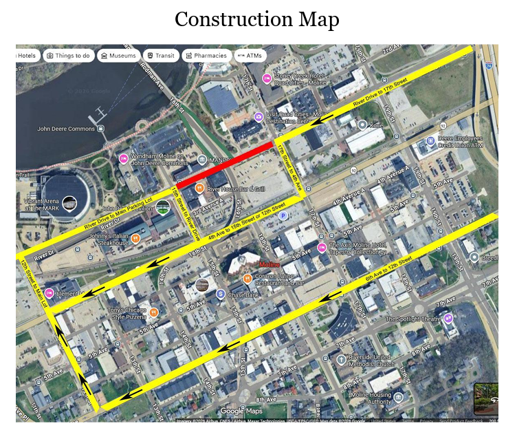 Construction Map for Graduation Ceremony 2026.