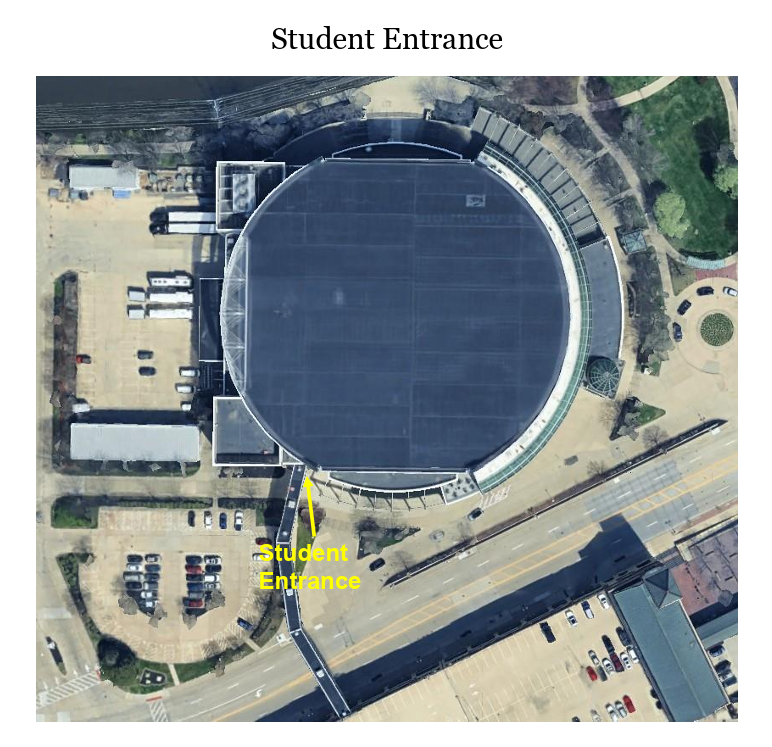 Student Entrance Map for Graduation 2026.