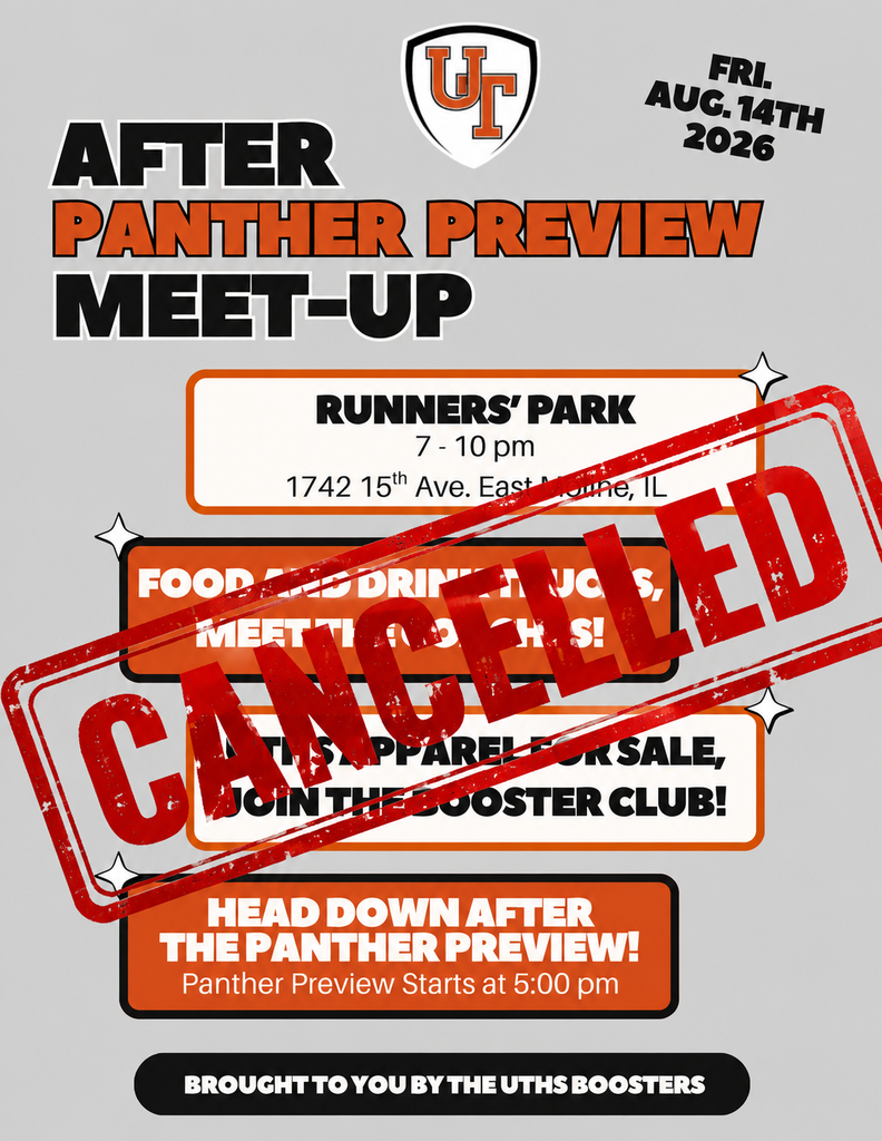 After Panther Preview Meet-Up Event Flyer with Cancelled Stamp superimposed in red.