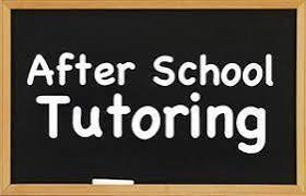 Black chalkboard with wooden board and piece of chalk. Written on board is "After School Tutoring."