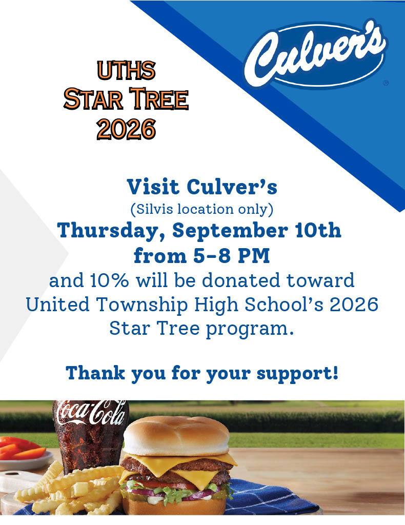 Culver's Night - Eat and Support the UTHS STAR TREE.
