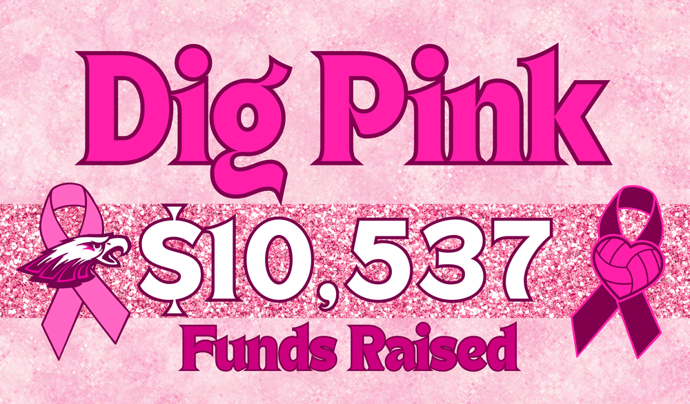 Dig Pink $10,537 funds raised Oct. 9th at the Volleyball Fundraiser