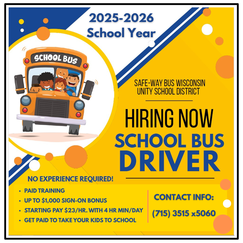 Hiring School Bus Driver 2025-2026 School Year