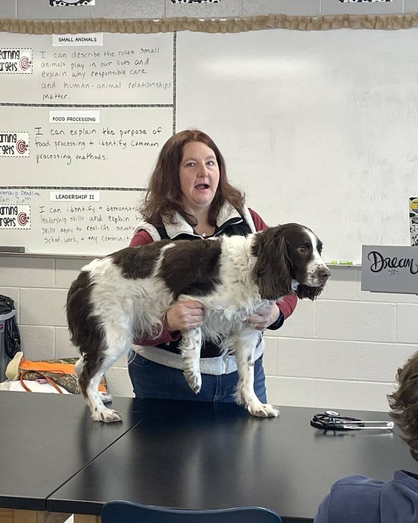 picture of veterinarian and a dog