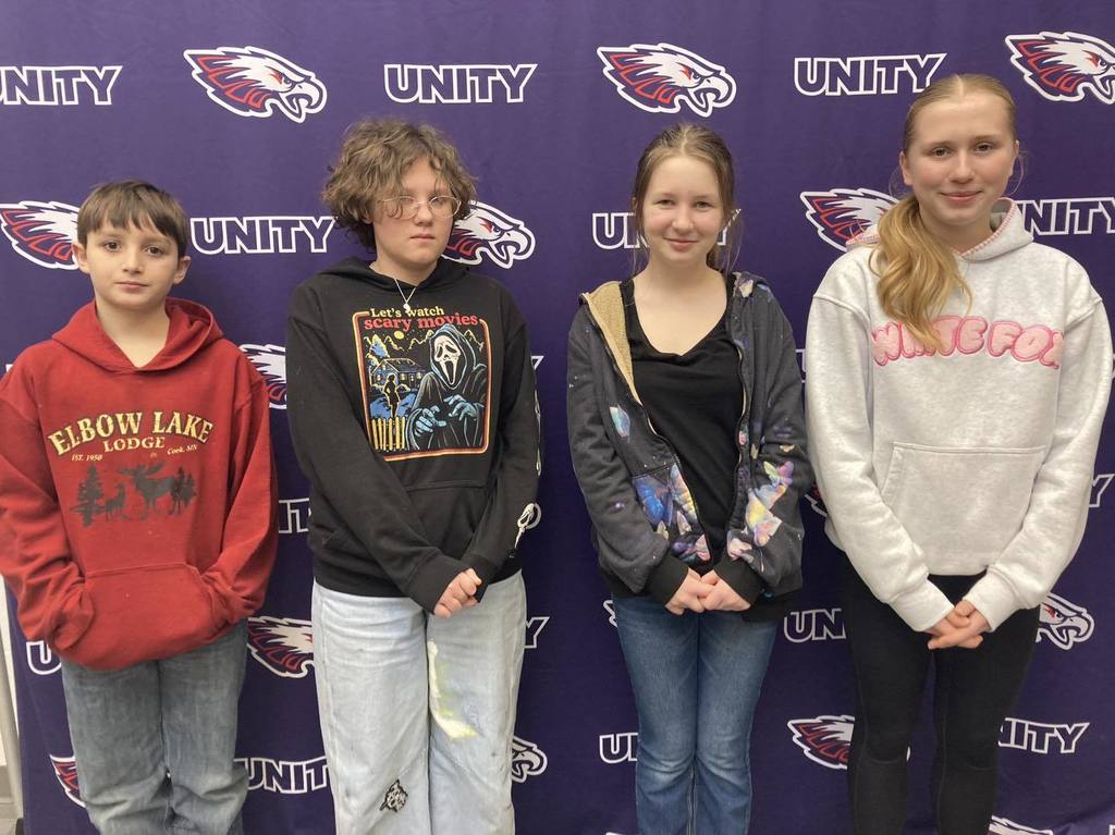 picture of 4 student spelling bee winners