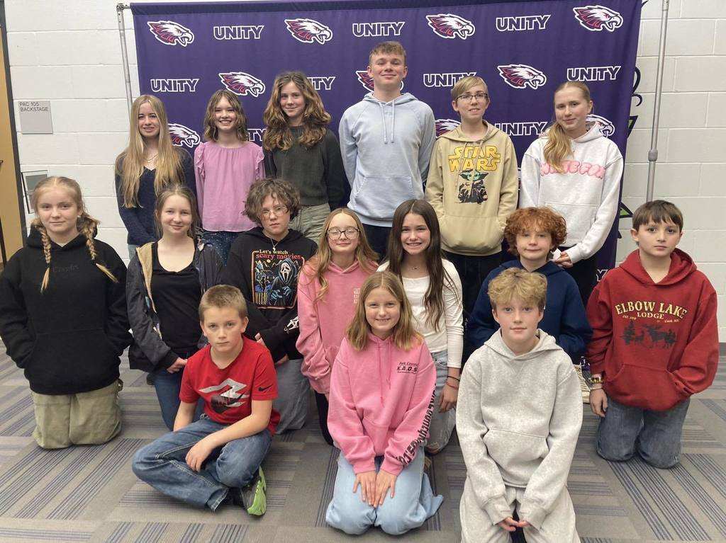 picture of all students who participated in the 2026 middle school spelling bee