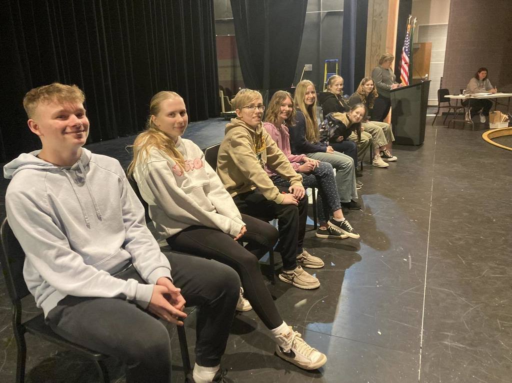 picture of students participating in the 2026 middle school spelling bee