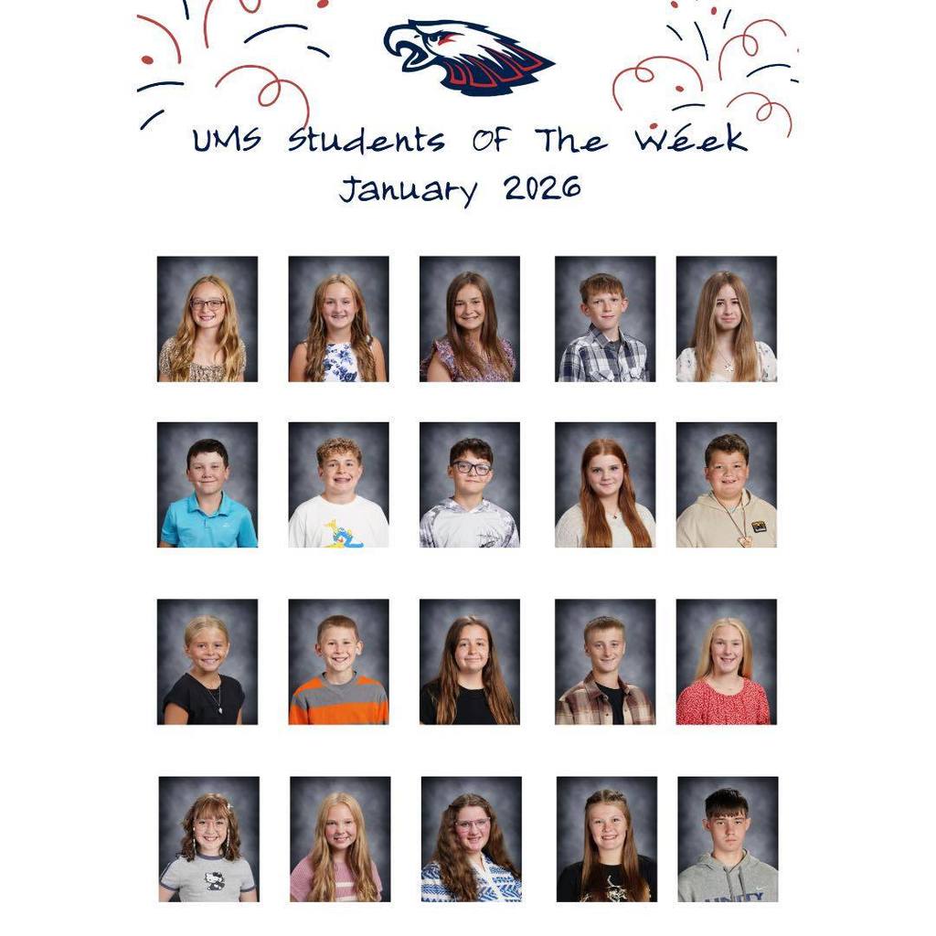picture of UMS Students of the Week January 2026