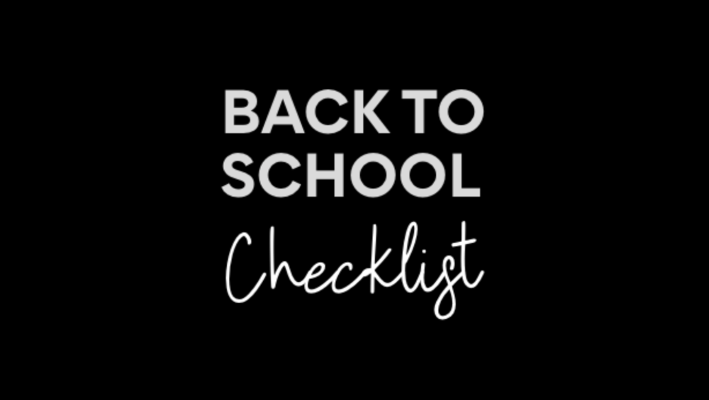 back to school checklist