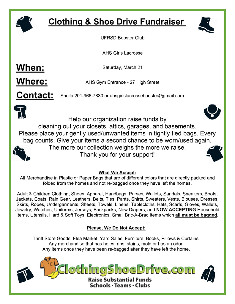 Girls Lax Clothing Drive