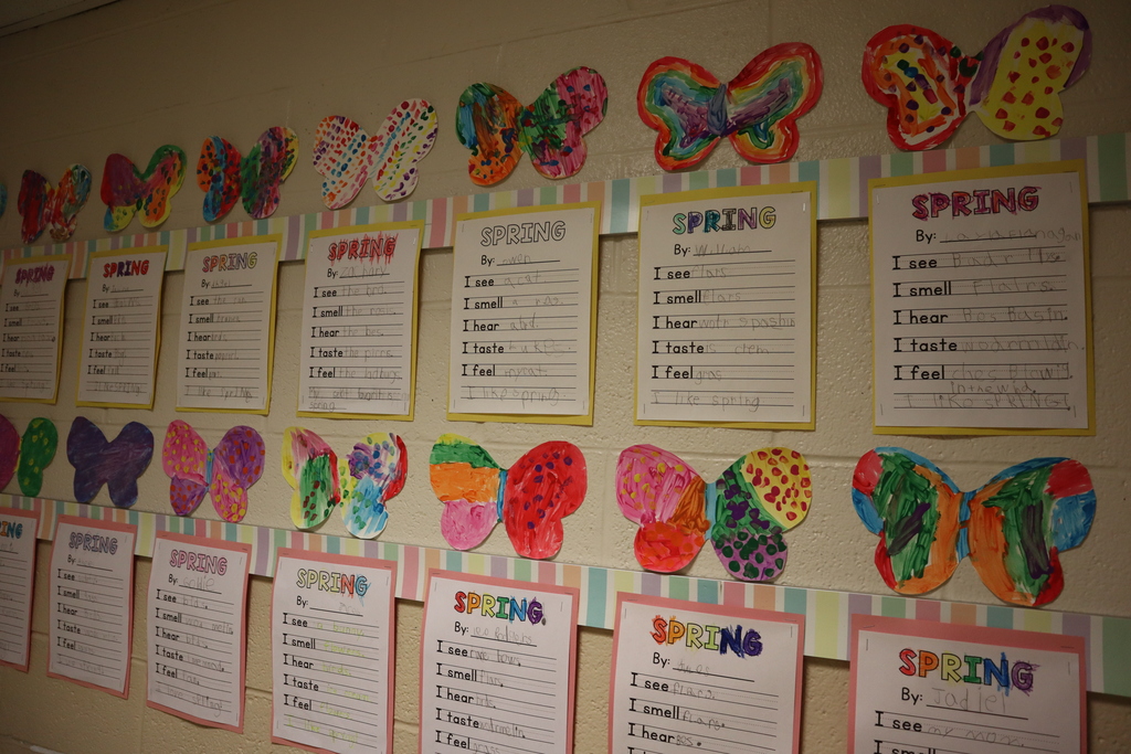 Spring artwork of butterflies