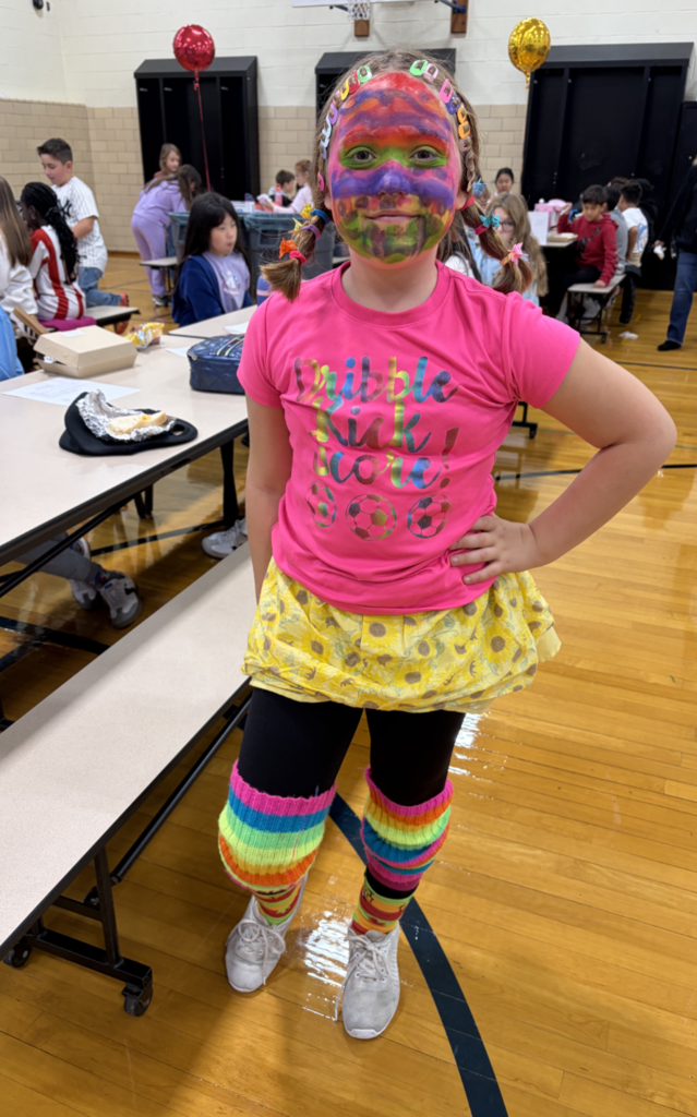 Shea Norris showing her excitement for mix it up lunch!
