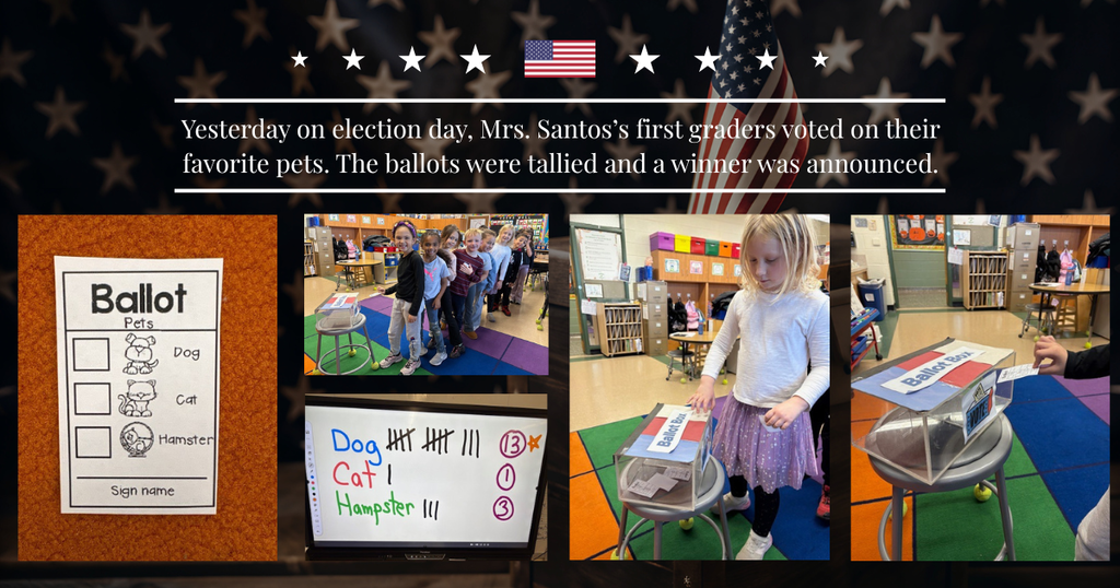 Students voting for their favorite pets.