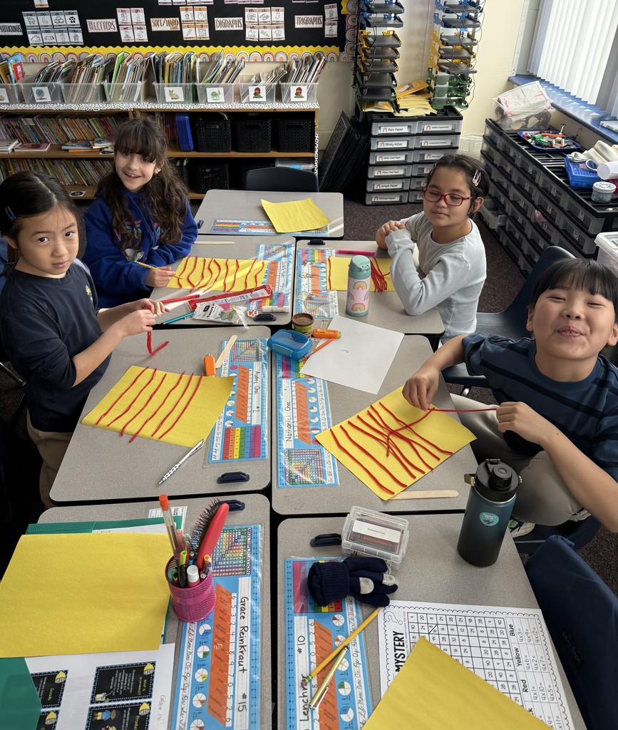 Student's from Mrs. Hopson's class creating fractions on a number line
