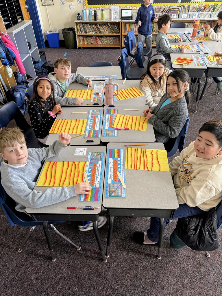 Student's from Mrs. Hopson's class creating fractions on a number line