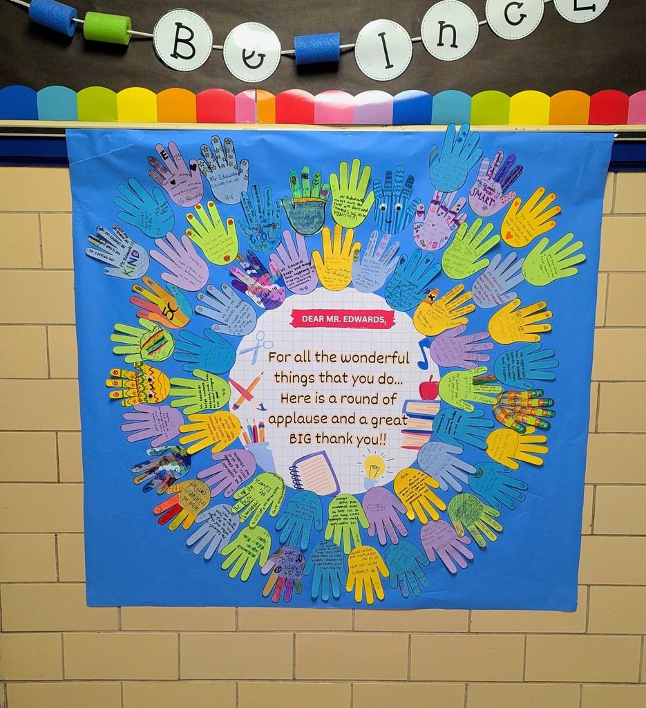 The students shared all the ways they appreciate Mr. Edwards and put it together in a poster!