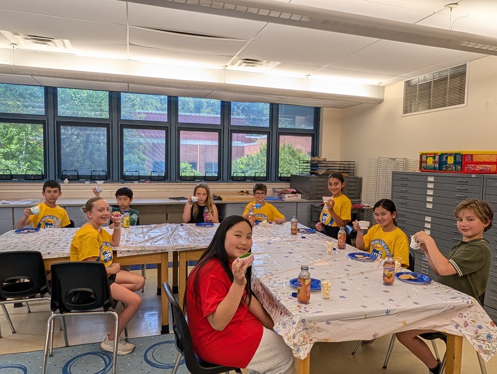 5th Grade students participating in their tea party