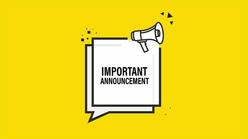Important Announcement