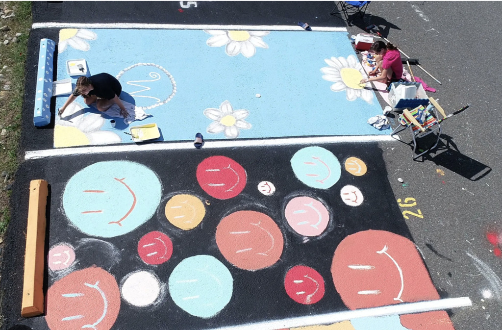 Senior painted parking