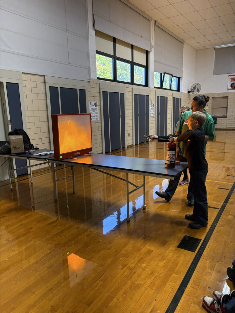 student and fire simulator